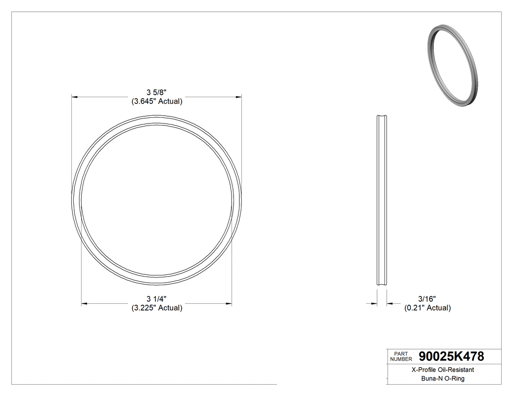 Technical drawing - 90025K478